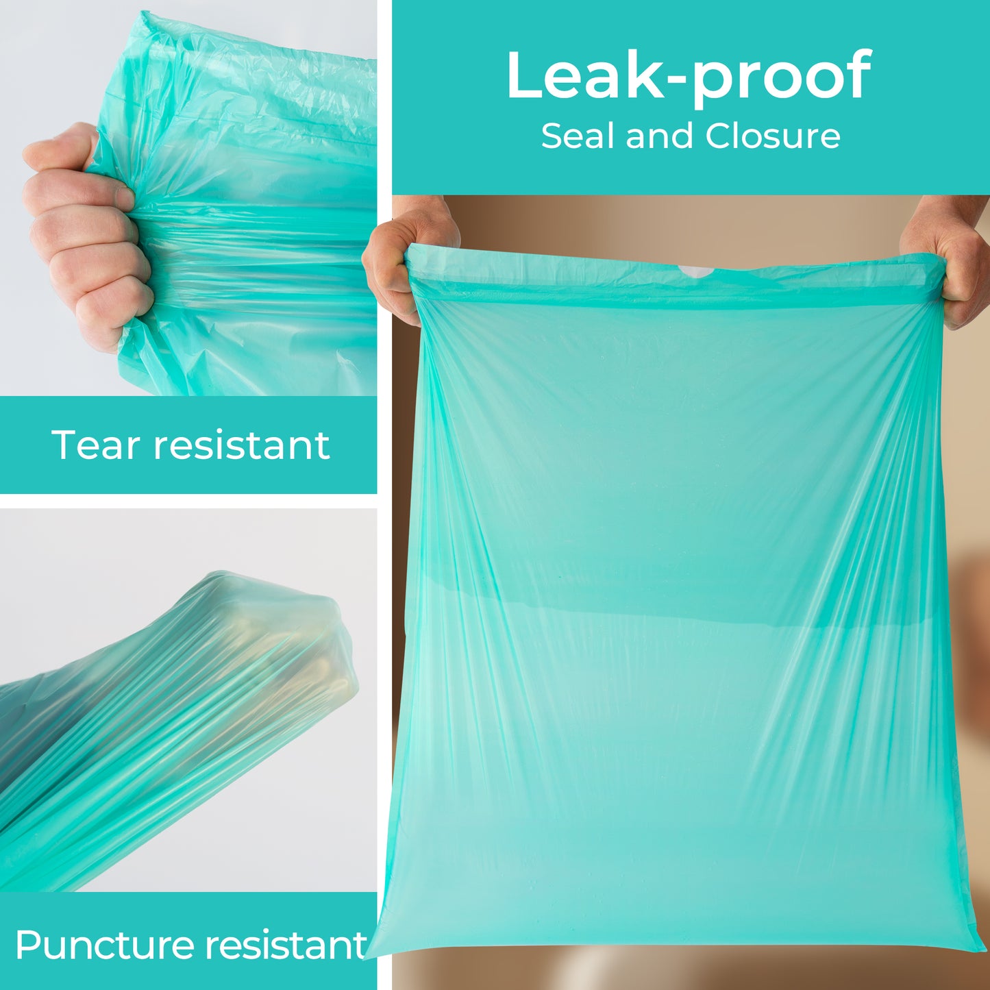13 Gallon Trash Bags, 0.9Mil Heavy Duty Tall Kitchen Trash Bag, 50 Count Drawstring Trash Bags for Home Kitchen, Hotels, Neighborhoods