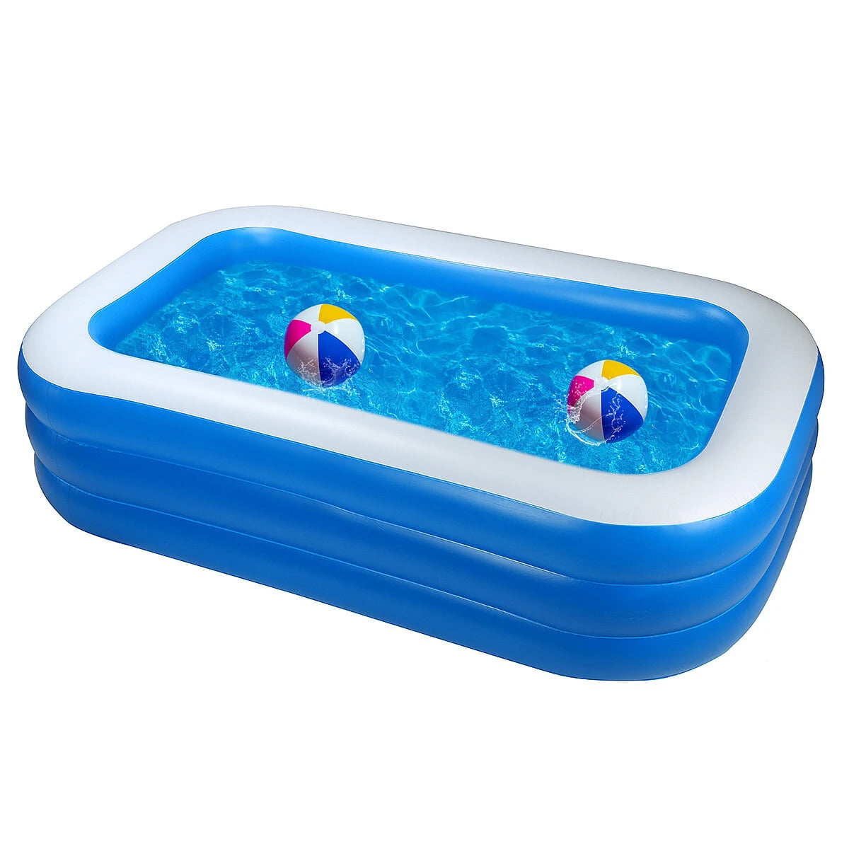 MoonSun Inflatable Pools Kiddie Pool, 71" X 51" X 24" Rectangle Swimming Pool for Kids, Toddlers, Infant, 3 Layers