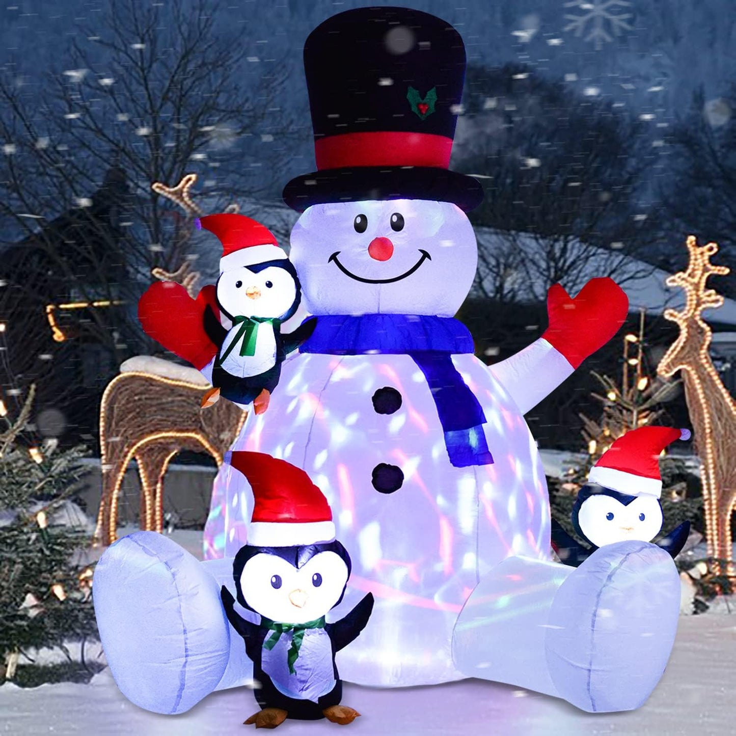 7FT Christmas Inflatable Snowman Outdoor Indoor Holiday Yard Inflatables Home Decor