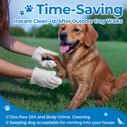 MoonSun 20 Count Pet Glove Wipes for Dogs, Fur Glove Wipes for Daily Care and Traveling