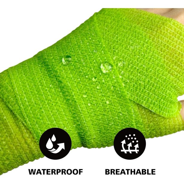 Self Adhesive Bandage Wrap, 2" x 5 Yards Elastic Sports Bandages, Breathable Cohesive Bandage Elastic Tape Vet Wrap for Pets, Athletic, Sports, Wrist, Knee, Ankle, Rainbow Colors