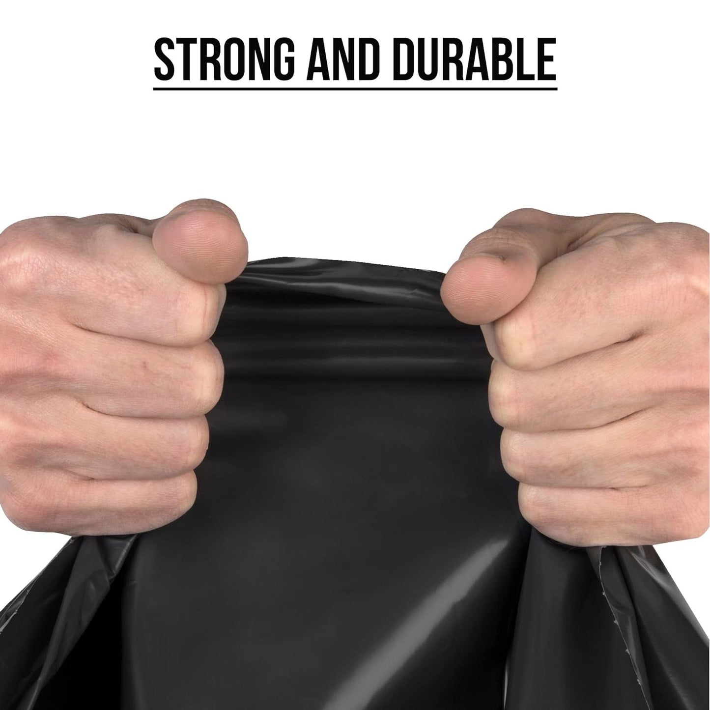 MoonSun Trash Bags, 2.2 Mil 55-60 Gallon Large Contractor Bags 30 Counts Heavy Duty Outdoor Garbage Can Liners Black