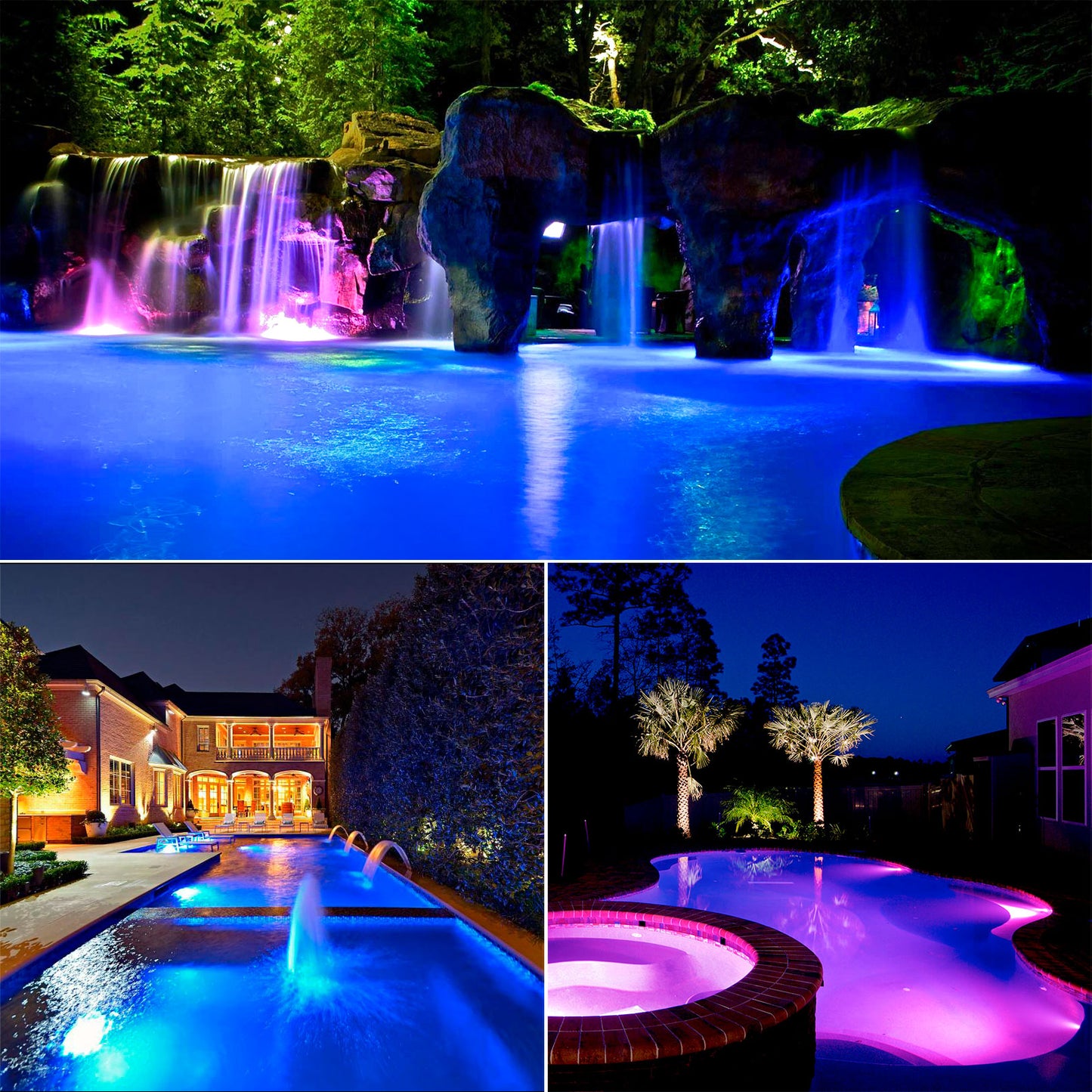 Submersible Pool Lights with Remote RF, 9" X 9" X 2" Submersible Led Lights Waterproof IP68, LED Underwater Lights, Colors Changing Pond Lights