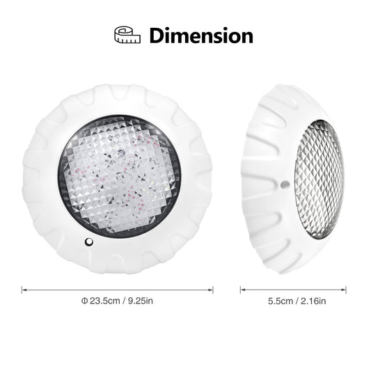 Submersible Pool Lights with Remote RF, 9" X 9" X 2" Submersible Led Lights Waterproof IP68, LED Underwater Lights, Colors Changing Pond Lights