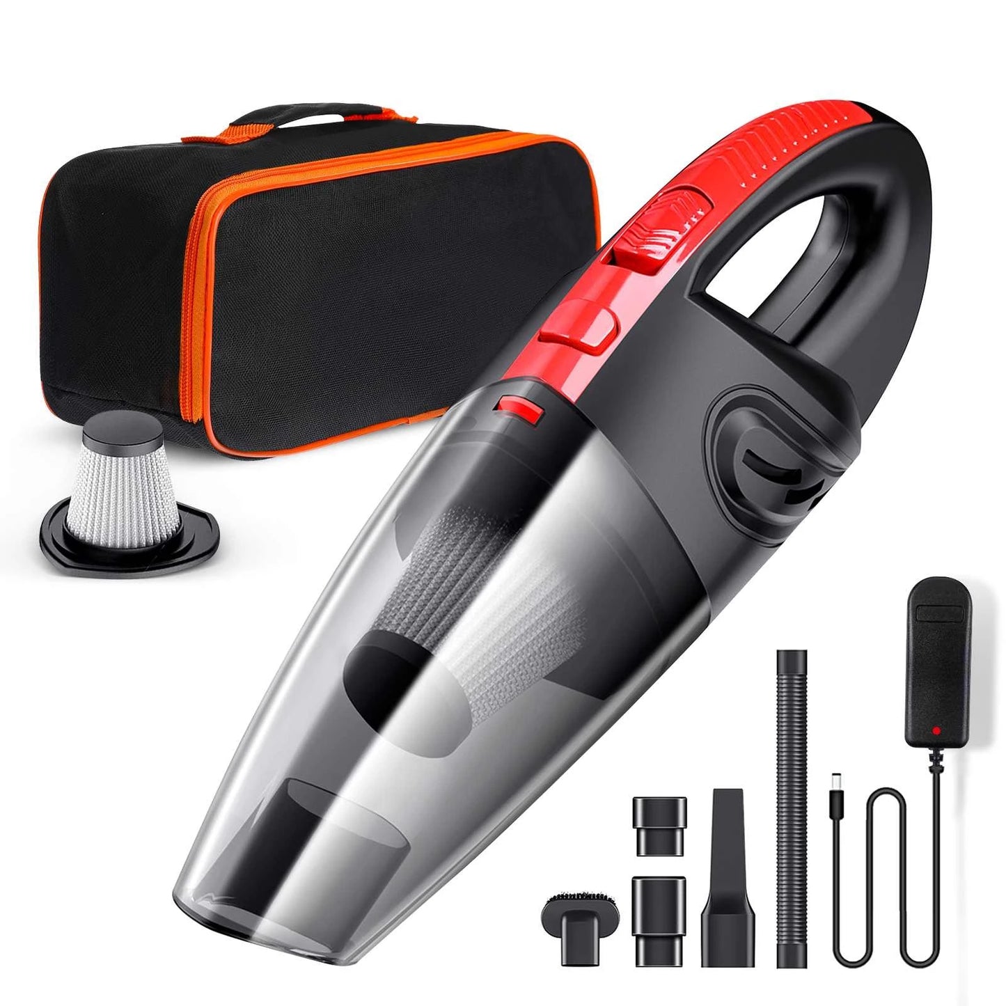 Portable Car Vacuum Cleaner, Handheld Cordless Rechargeable Car Vacuum, for Home, Car, Office Travel Cleaning, Black