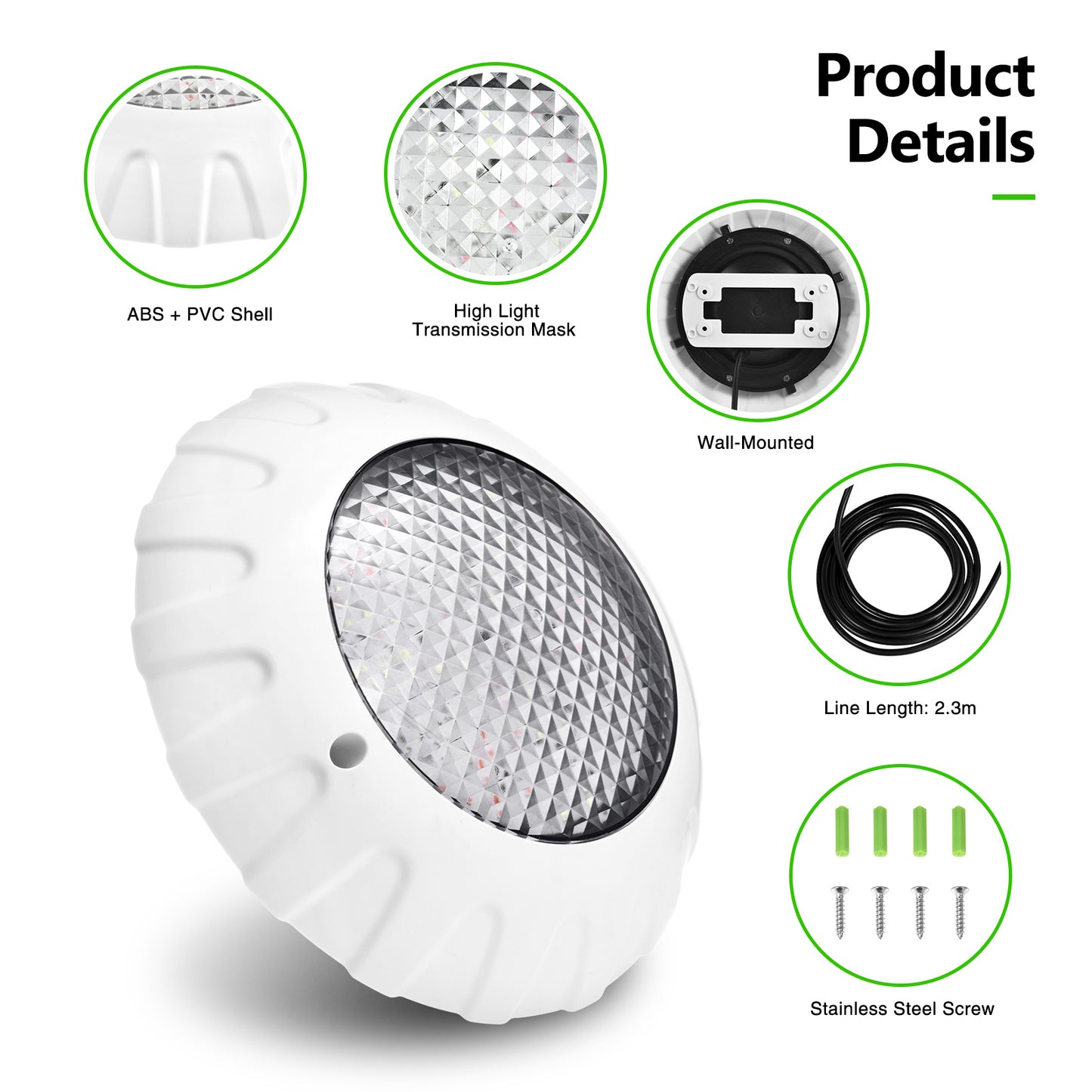 Submersible Pool Lights with Remote RF, 9" X 9" X 2" Submersible Led Lights Waterproof IP68, LED Underwater Lights, Colors Changing Pond Lights