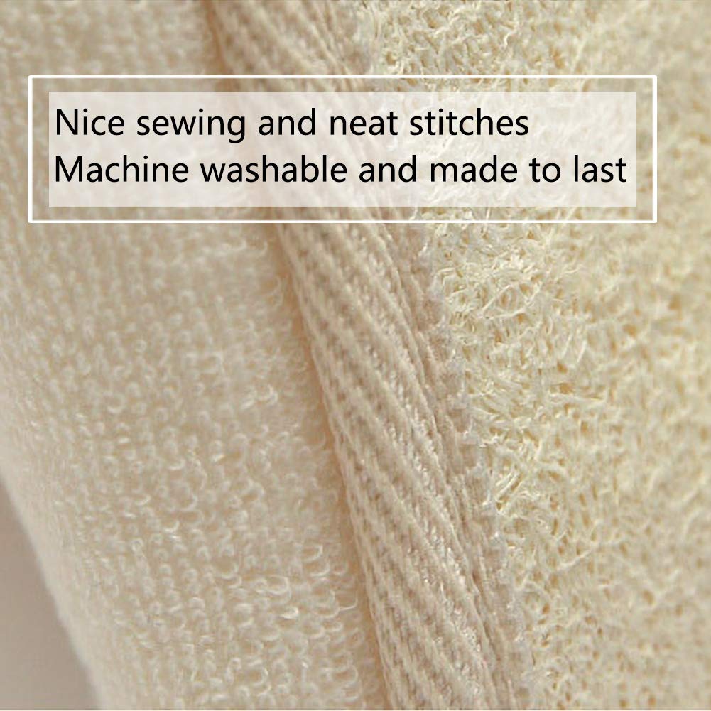 Natural Loofah Exfoliating Back Scrubber, Loofah Sponge Pads Body Sponge Scrubber for Men and Women,2Pcs
