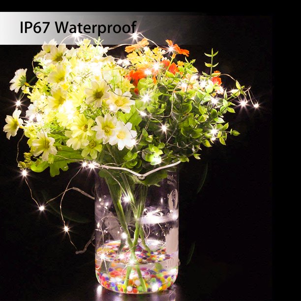 LED Curtain Lights, Fairy String Light 9.8 x 9.8ft, Waterproof 8 Modes Fairy Light, Curtain Light with Remote Control & Hanging Hooks, for Bedroom Window Wedding Party