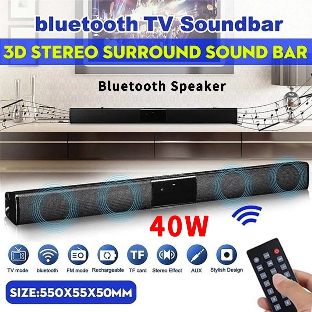 Sound Bar for TV, Home Theater Soundbar Works with Smart/4K TV/CEC Remote/Optical/AUX/PC/Wall Mounted Speaker