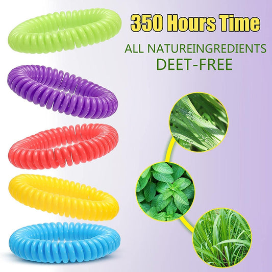 MOONSUN Ultrasonic Mosquito Repellent Bracelet Children Adult Anti Mosquito Wristband Insect Pest Control Ultrasonic Repeller 2 Pack