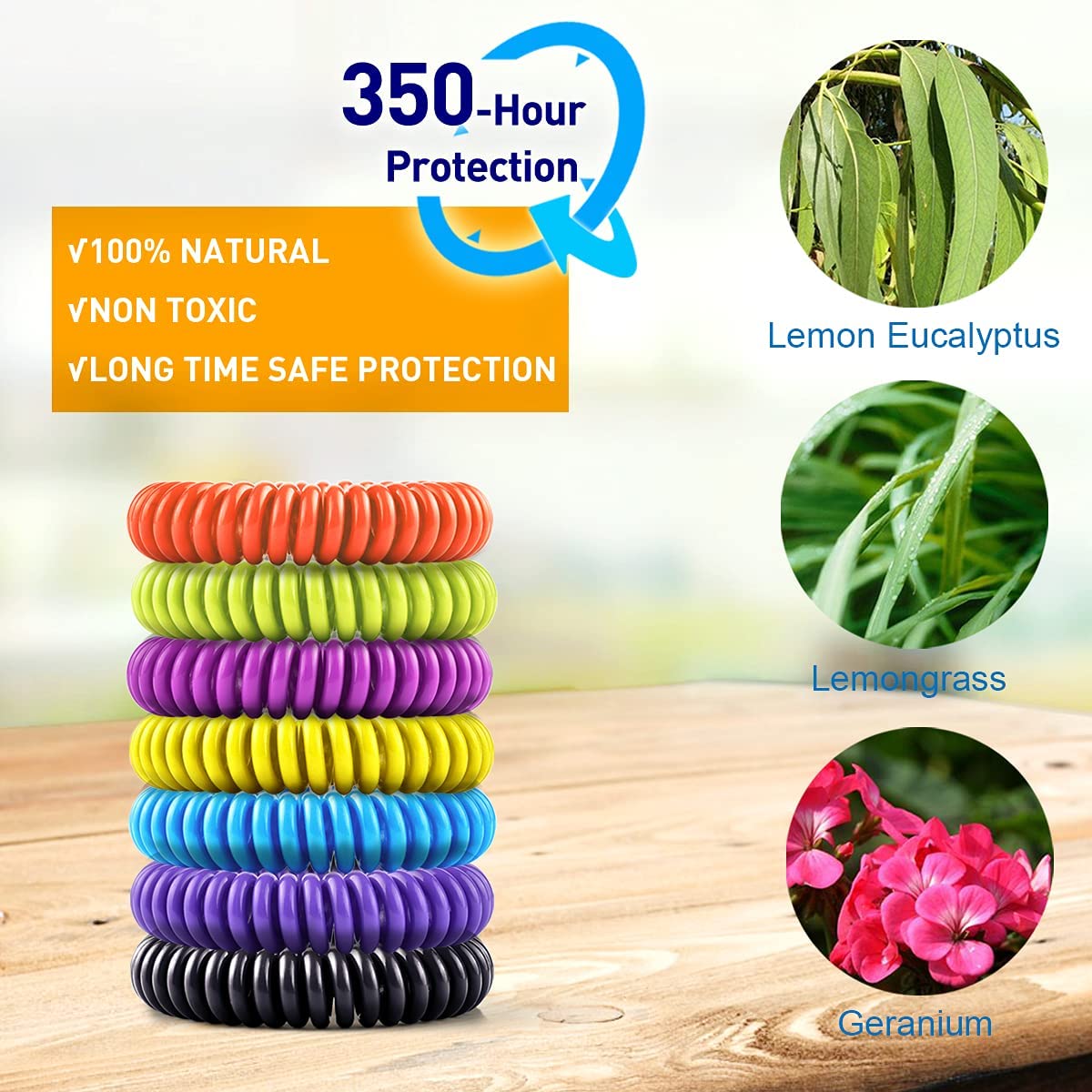 MOONSUN Ultrasonic Mosquito Repellent Bracelet Children Adult Anti Mosquito Wristband Insect Pest Control Ultrasonic Repeller 2 Pack