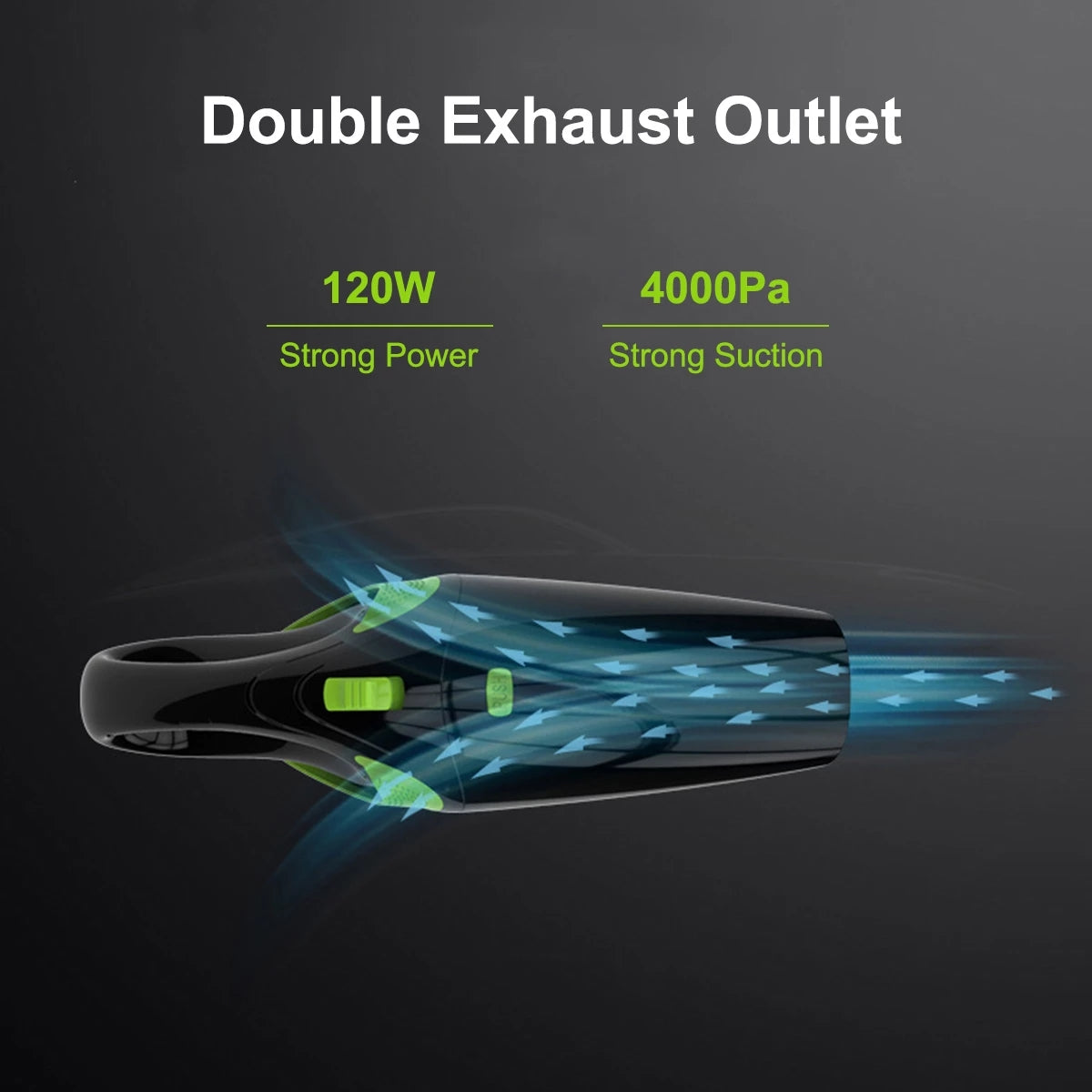 Portable Car Vacuum Cleaner, Handheld Cordless Rechargeable Car Vacuum, for Home, Car, Office Travel Cleaning, Black