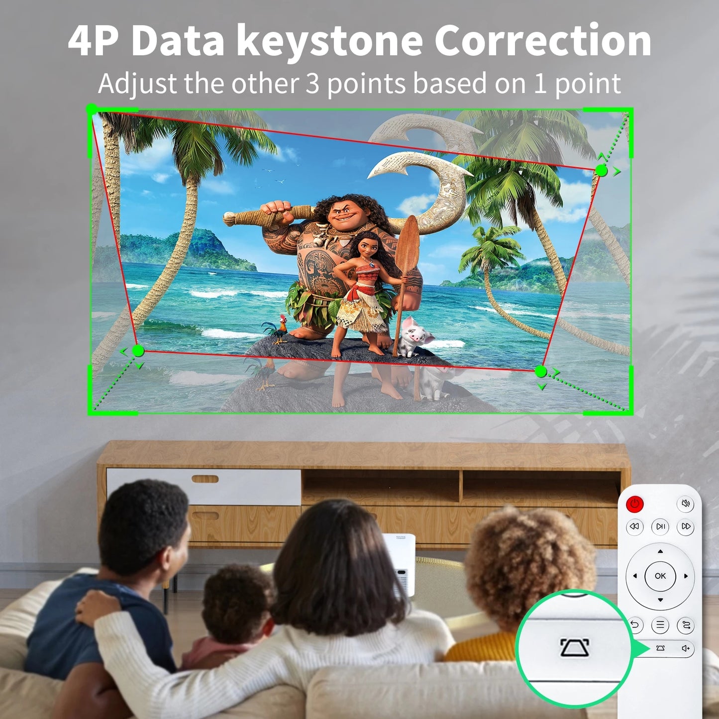 WiFi Projector, 1080P Supported Mini Outdoor Projector, Portable Movie Projector for Home Theater Compatible with TV Stick HDMI USB AV