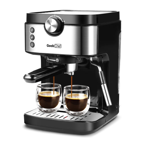 MoonSun Espresso Machine 20 Bar Coffee Machine With Foaming Milk Frother Wand, 1300W No-Leaking 900 ml Removable Water Tank Coffee Maker