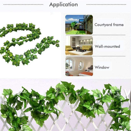 MOONSUN 79 Feet Fake Greenery Garlands Hanging Artificial Ivy Leaf Leaves Grass Plants Vine