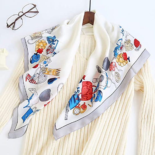 MOONSUN Fashion Neck Scarfs for Women Headscarf Hair WrapSilk Scarf Square Satin Hair Scarf