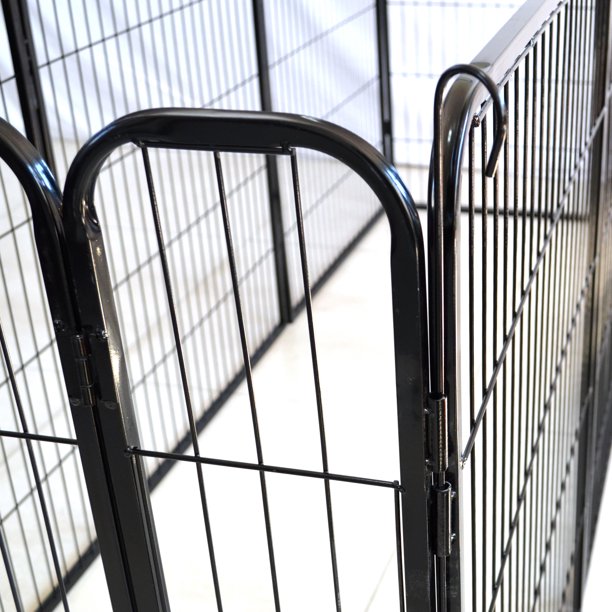 Moonsun Dog Pet Frame Fence ,Heavy Duty Large Indoor Metal Puppy Dog Run Fence / Iron Pet Dog Playpen, Strong Metal Frame Kennel Durable Indoor & Outdoor Kennel for Large Dogs