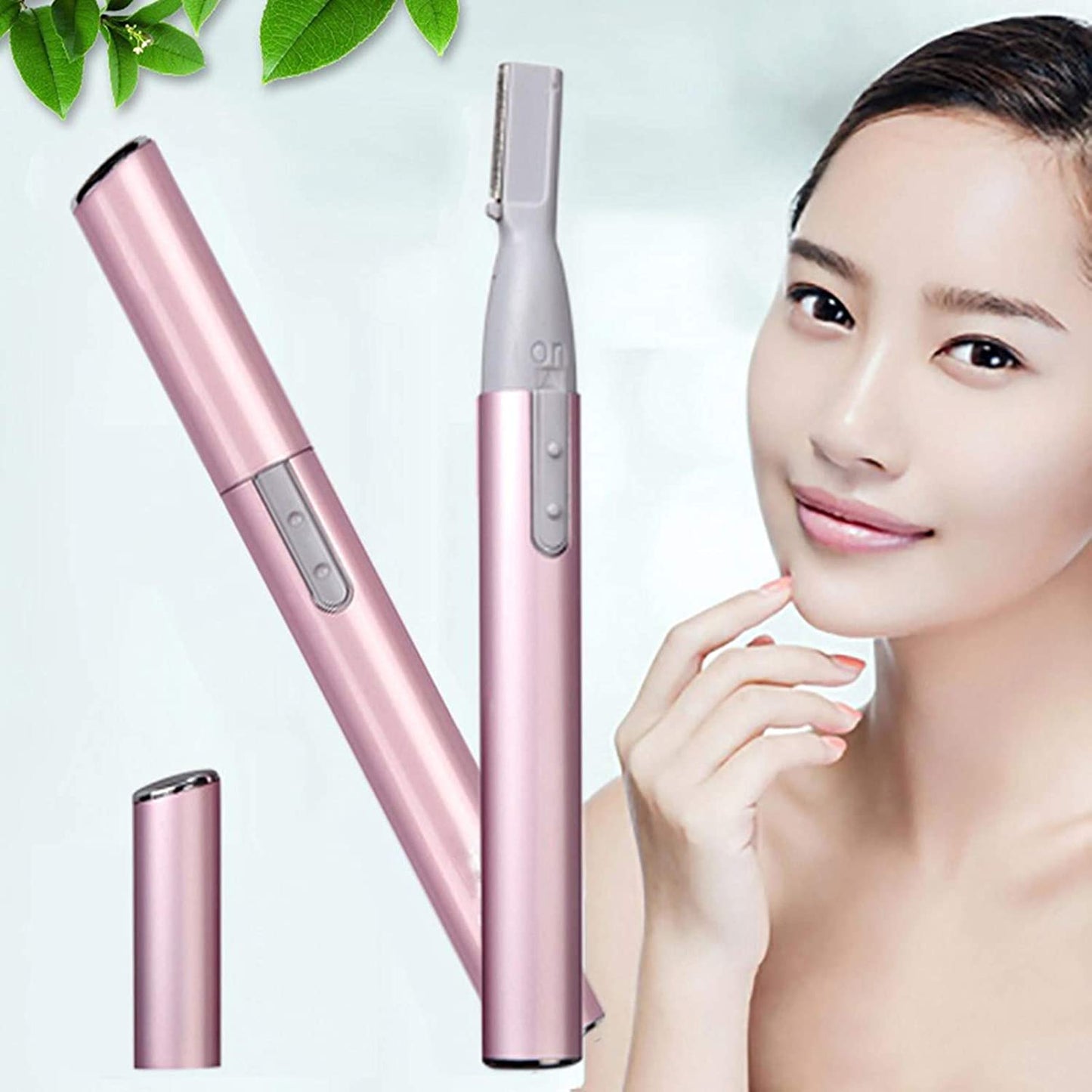 MOONSUN For Women Battery-Operated Facial Hair Remover with Comb Eyebrow Trimmer Precision Electric Eyebrow Razor