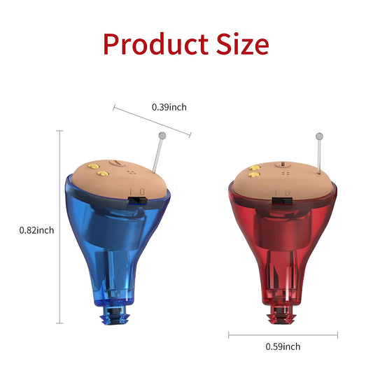 MOONSUN Hearing Amplifier for Seniors, Rechargeable Sound Hearing Amplifier with Noise Reducation, Including Charging Case, for Adults and Senior, A Pair