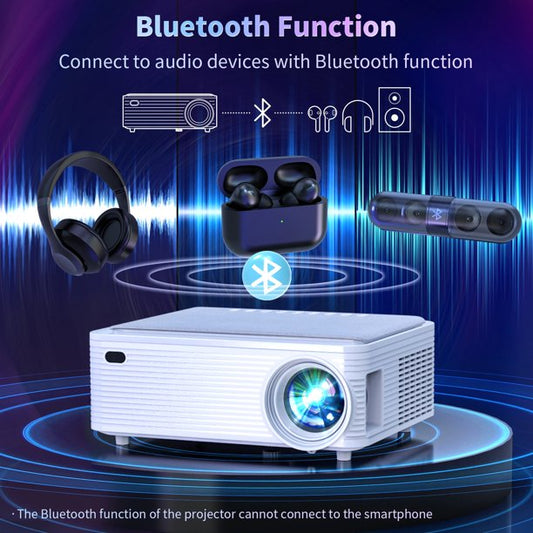 Portable Projector Mini Video Projector Compatible with iOS/Android/PC for Outdoor Indoor Movie, Home Theater