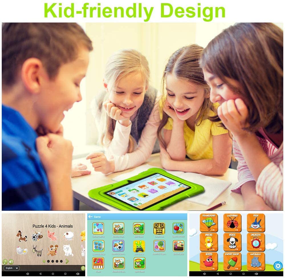 Kids Learning Android Tablet, 4GB RAM, 32GB ROM, Android 11, IPS HD Display, 7” Kids Tablet, Blue