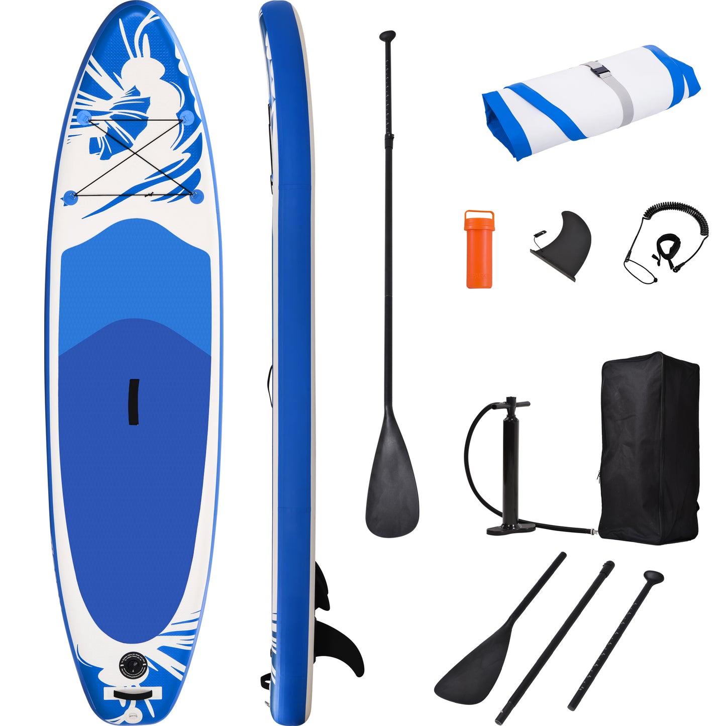 MOONSUN Inflatable Stand Up Paddle Board 10' x 30'' x 6'' Ultra-Light SUP, Non-Slip Deck, Premium SUP Accessories, Bottom Fin for Paddling, Leash, Hand Pump and Backpack, Youth & Adult Standing Boat