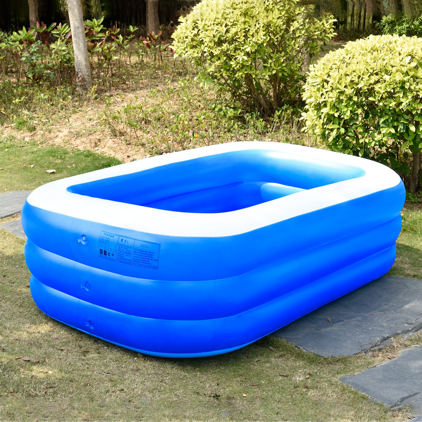 Inflatable Swimming Pools, Inflatable Pool for Kids, Kiddie, Toddler, 117" X 69" X 53" for Outdoor, Backyard, Garden, Indoor