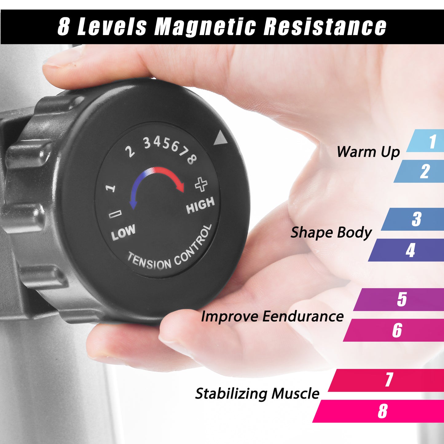 MoonSun Elliptical Machine Trainer Magnetic Smooth Quiet Driven with LCD Monitor, Heart Rate Monitor,Speed