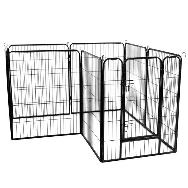 Moonsun Dog Pet Frame Fence ,Heavy Duty Large Indoor Metal Puppy Dog Run Fence / Iron Pet Dog Playpen, Strong Metal Frame Kennel Durable Indoor & Outdoor Kennel for Large Dogs