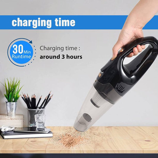 Portable Car Vacuum Cleaner, Handheld Cordless Rechargeable Car Vacuum, for Home, Car, Office Travel Cleaning, Black