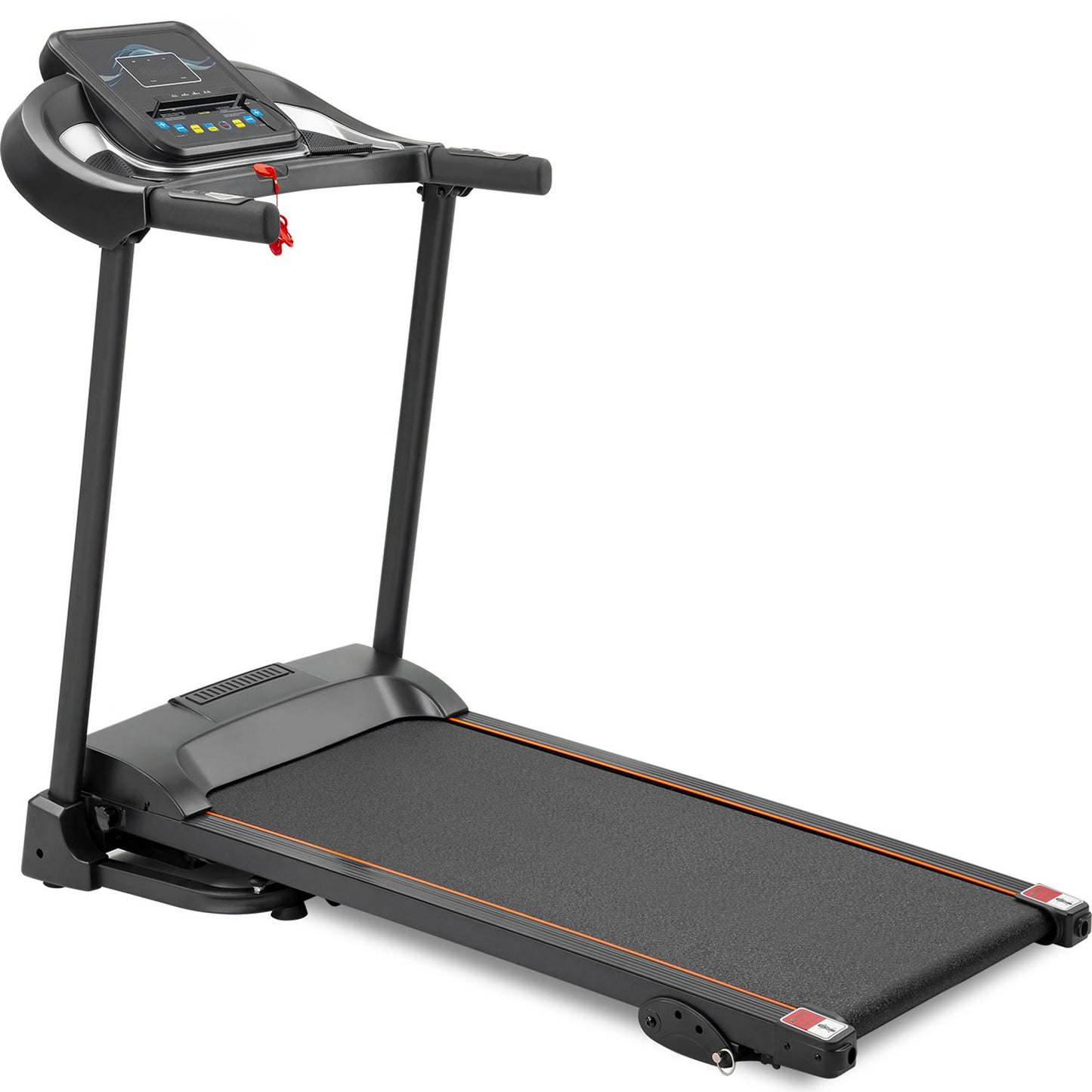 MoonSun Folding Treadmill, Under Desk Electric Treadmill Motorized Running Jogging with LED Display /Audio Speakers /Incline Adjuster for Home Office