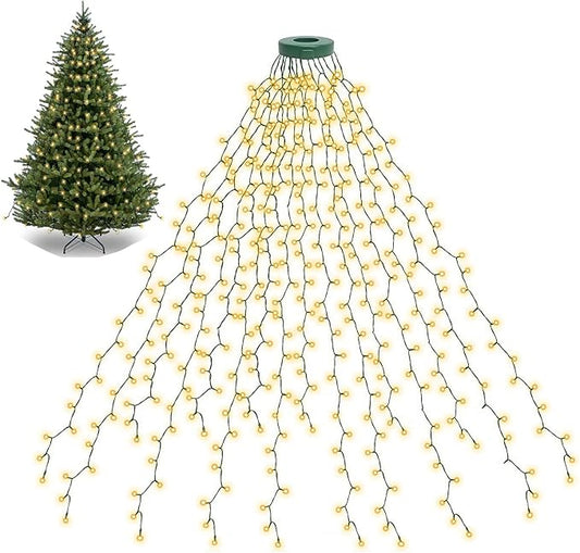 Christmas Tree Lights, 592LED 16 Lines Christmas Lights for Tree 8 Modes for 8ft-10ft Christmas Tree,Indoor Outdoor Christmas Decorations