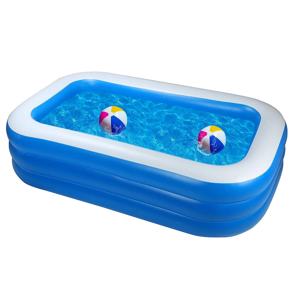 MoonSun Inflatable Pools Kiddie Pool, 71" X 51" X 24" Rectangle Swimming Pool for Kids, Toddlers, Infant, 3 Layers