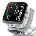 Automatic Wrist Blood Pressure Monitor, Rechargeable, Voice Broadcast ON/OFF, Large LCD Display, 2-User 300 Memory, Adjustable Cuff 5.3-7.7 inches, BP Machine for Home Travel Seniors