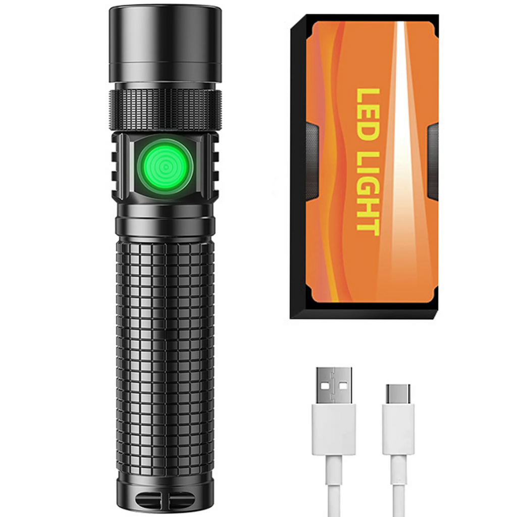 backpacking rechargeable led flashlight 800-Lumen USB Mini Waterproof Keychain Torch, Multi-Pack 28 Trekker Essentials tent pocket Night Buddy LED Headlamp -