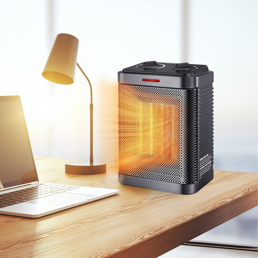 Moonsun 1500W Fast Heating PTC Space Heater - 80° Oscillation, Eco Mode, Remote Safe Quiet Portable Heater for Indoor Home/Office/Bedroom