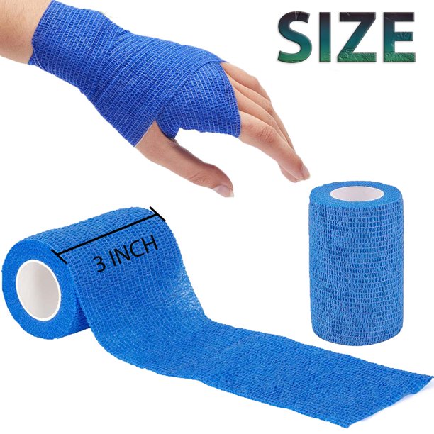 MoonSun Self Adhesive Bandage Wraps, 3 inch x 5 yards 12 Rolls Cohesive Vet Elastic Adhesive Tape, Athletic Tape, Hand & Wrist Wraps, Ankle wrap, Premium-Grade Medical Stretch Wrap 12 Colors