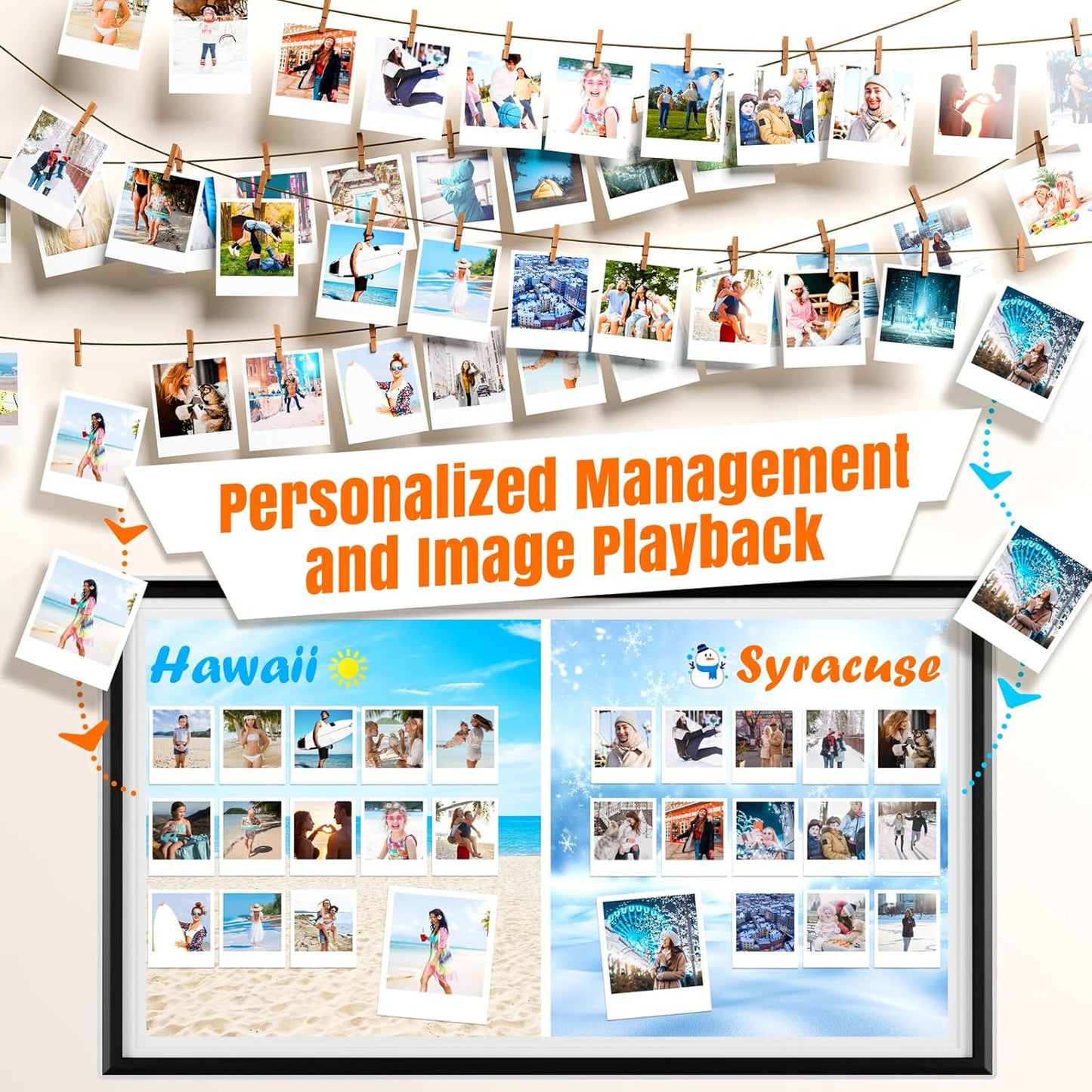 Smart WiFi Digital Picture Frame - 15.6-inch Full HD Touchscreen, 64GB Electronic Photo Frame Wall Mountable for Home Decor