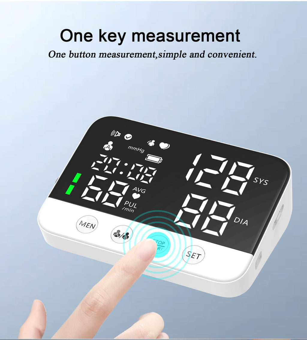 Moonsun Blood Pressure Monitor Upper Arm, 8.7-17'' Adjustable Blood Pressure Cuff for Home use, LED Color Backlit Screen