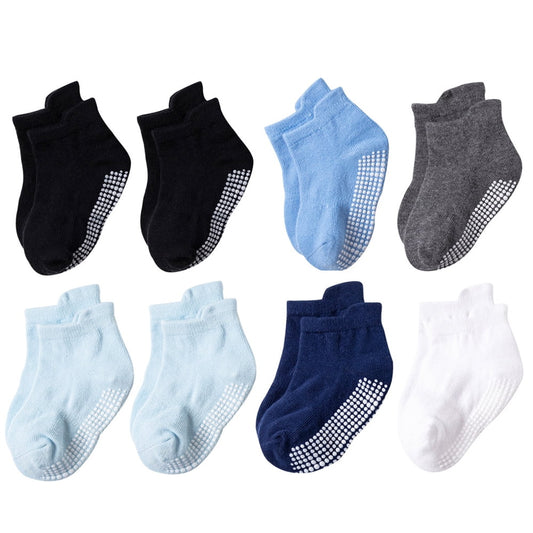 8 Pairs Baby Socks with Grippers, Non Slip Grip Baby Socks for 12-36 Months Infants Newborn Toddlers Boys Girls