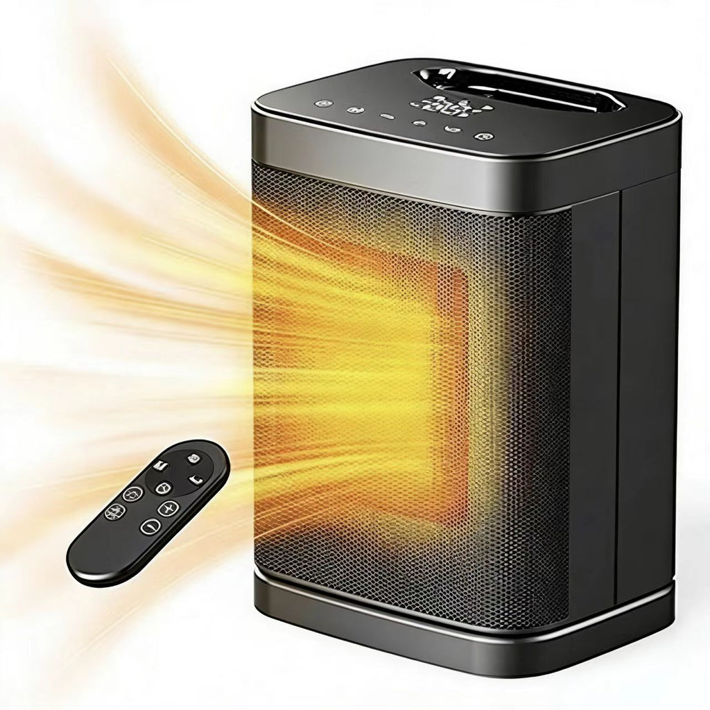 Moonsun 1500W Fast Heating PTC Space Heater - 80° Oscillation, Eco Mode, Remote Safe Quiet Portable Heater for Indoor Home/Office/Bedroom