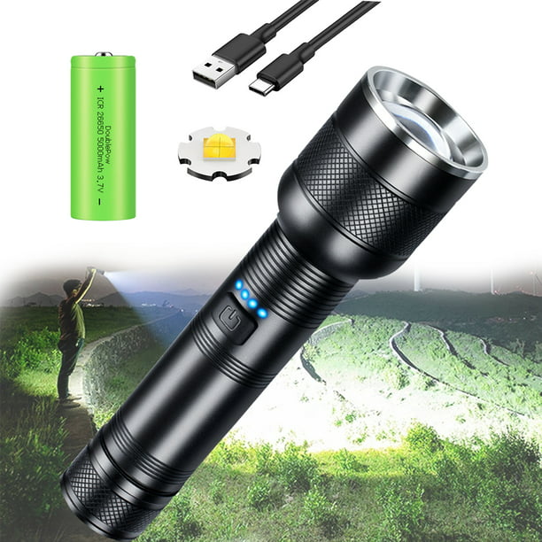 bright guy rechargeable flashlight 100000 Lumens Powerful Flashlight, Super Bright Rechargeable LED Handh – Moonsun.com