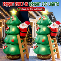 Moonsun 7 FT Christmas Inflatable Santa Climbing Tree