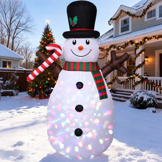8 FT Christmas Inflatables Snowman Outdoor Decorations Blow Up Yard Decoration with LED Lights Built-in for Xmas Holiday Party Indoor