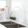 MoonSun Kitchen Faucet with Pull Out Sprayer White