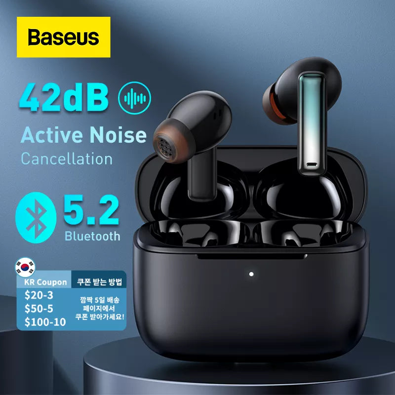 True Wireless Earbuds Bluetooth Headphones with Wireless Charging Case IPX8 Waterproof Stereo Earphones in-Ear Built-in Mic Headset Premium Deep Bass for Sport Black