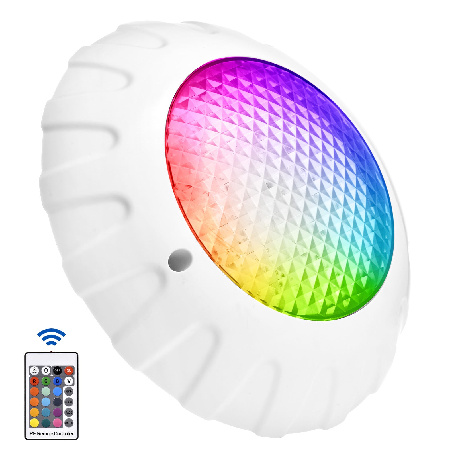 Submersible Pool Lights with Remote RF, 9" X 9" X 2" Submersible Led Lights Waterproof IP68, LED Underwater Lights, Colors Changing Pond Lights