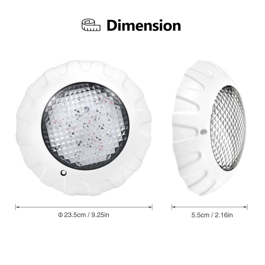 Submersible Pool Lights with Remote RF, 9" X 9" X 2" Submersible Led Lights Waterproof IP68, LED Underwater Lights, Colors Changing Pond Lights