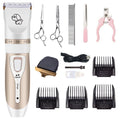 Pet Clipper Grooming Kit Cat Hair Clippers For Dog Reachageable Display Battery Trimmer Haircut,White