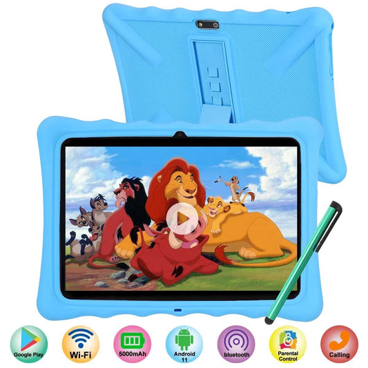 Kids Learning Tablet , 2GB RAM, 32GB ROM, Android 11, 1.8GHz Quad Core Processor, IPS HD Display, 7” Android Tablet, Blue